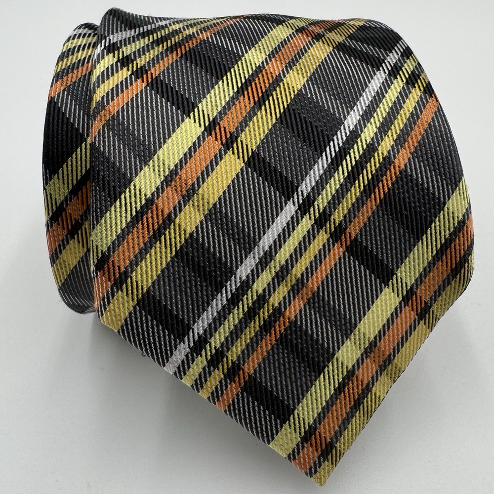 Billy London UK Neck Tie Men Silk Plaid Multi Office Party Wedding Dinner Career
